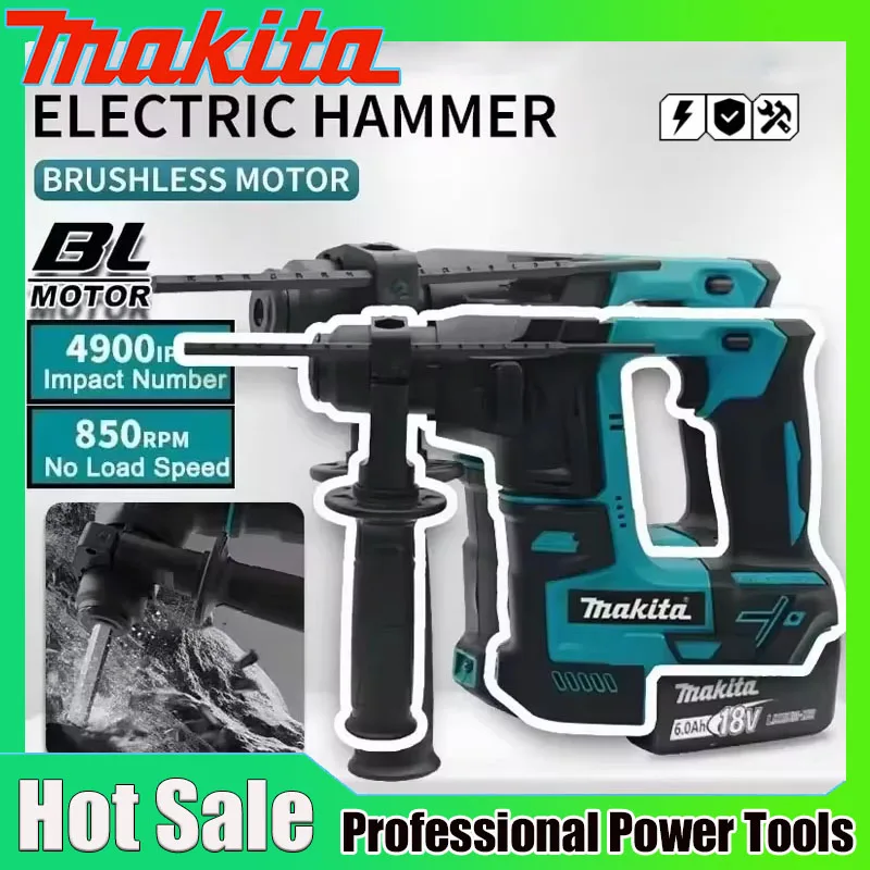 Brushless Cordless Electric Drill 18V - Martillo Eléctrico Inalámbrico Makita sin Escobillas,