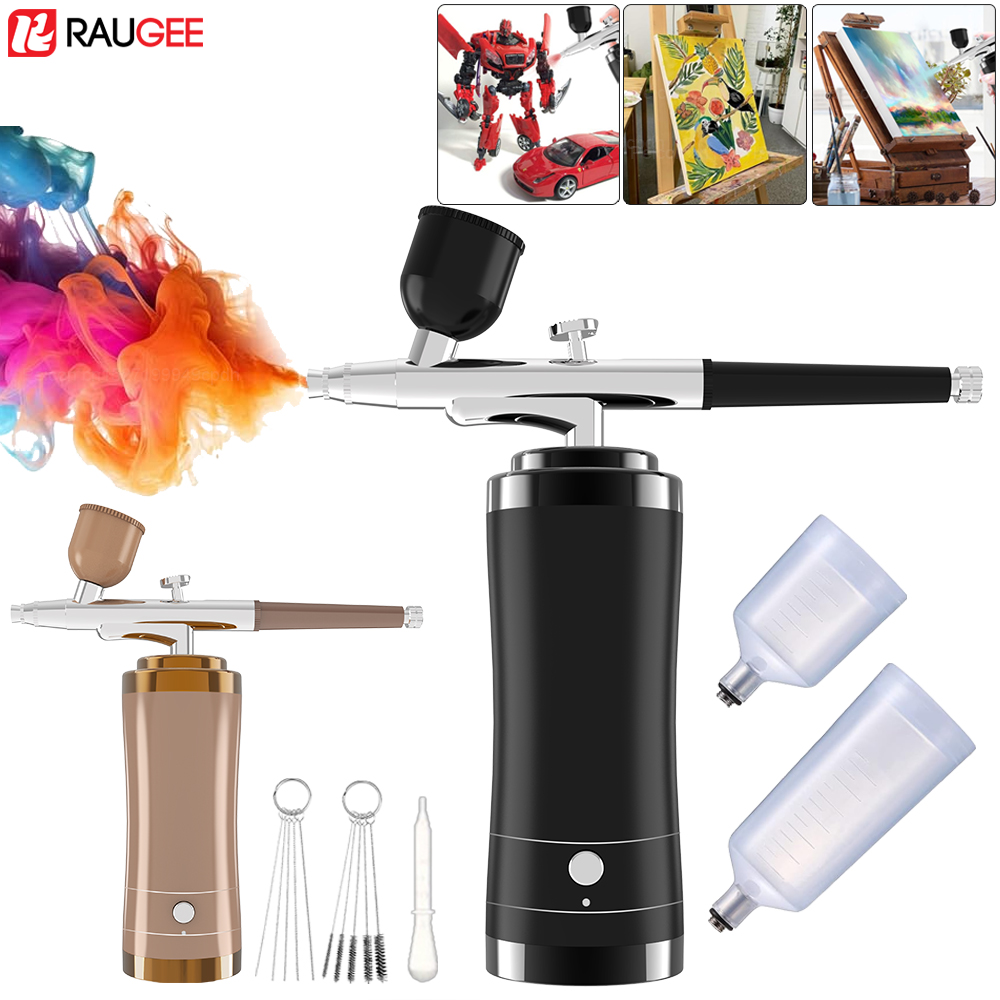 Airbrush Kit With Mini Compressor - Kit de aerógrafo inalámbrico con compresor,