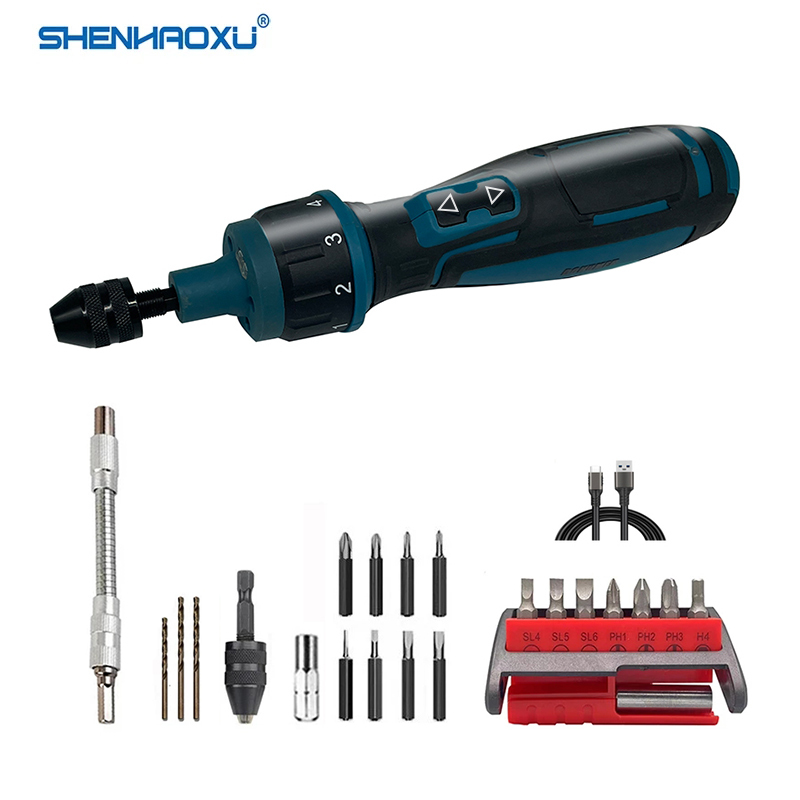 Electric Screwdriver Rechargeable Usb - Destornillador eléctrico inalámbrico recargable, juego de