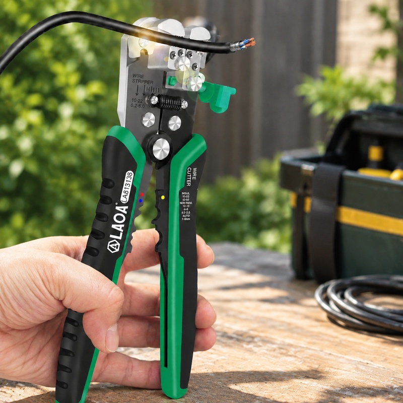 Automatic Wire Stripper Cutter - Cortador y Pelacables Automático para Electricistas