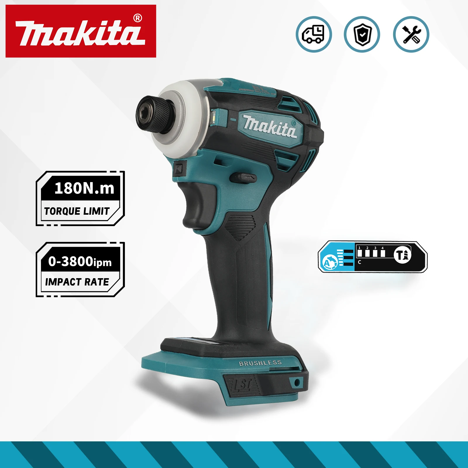 Brushless Cordless Electric Drill 18V - Taladro de impacto eléctrico sin escobillas