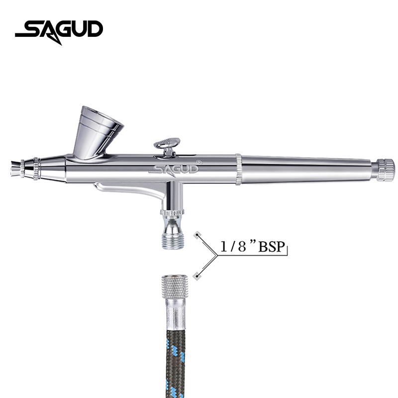 SAGUD aerógrafo modelo SD-135  - Airbrush Kit With Mini Compressor reseña y precio
