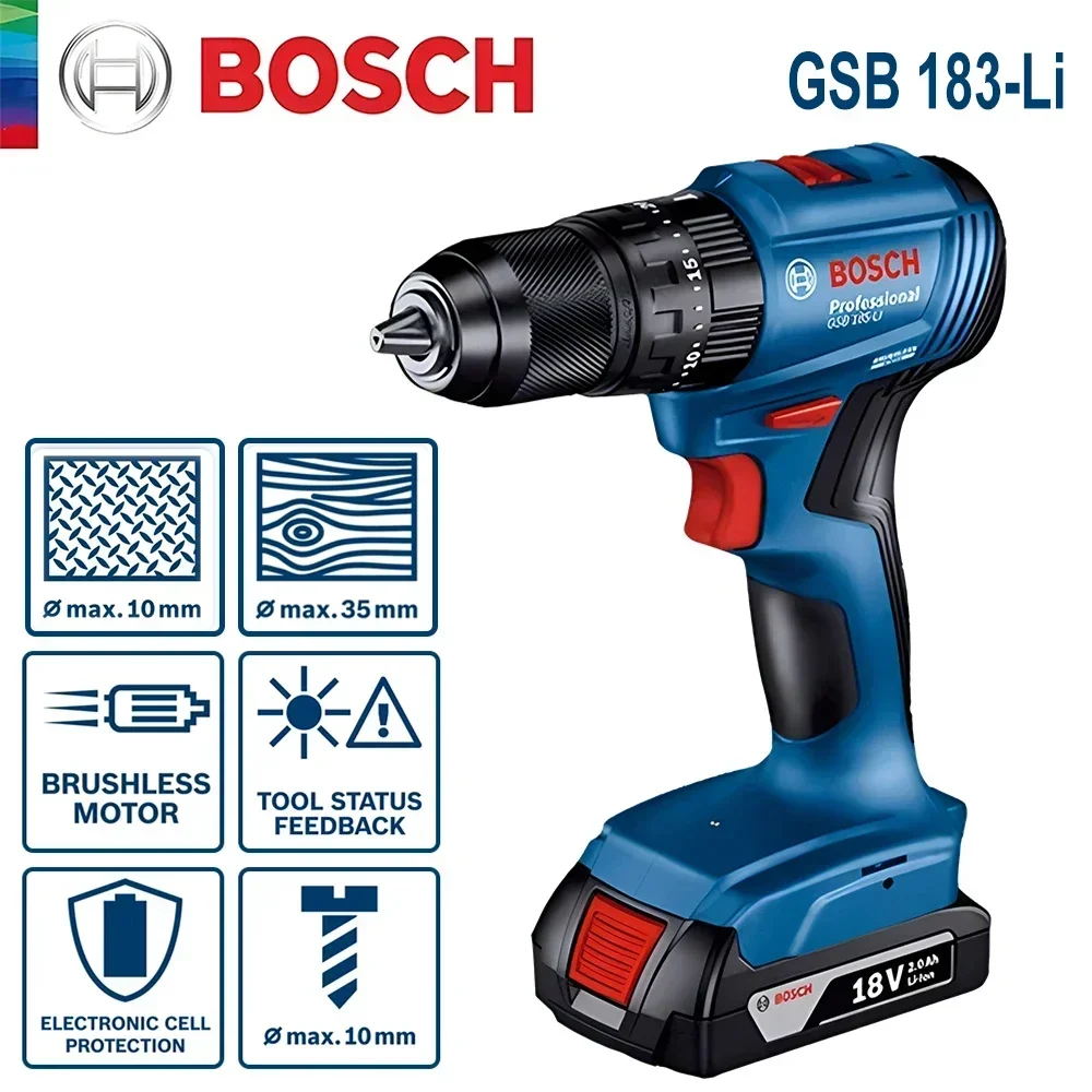 Taladro percutor inalámbrico B - Brushless Cordless Electric Drill 18V reseña y precio