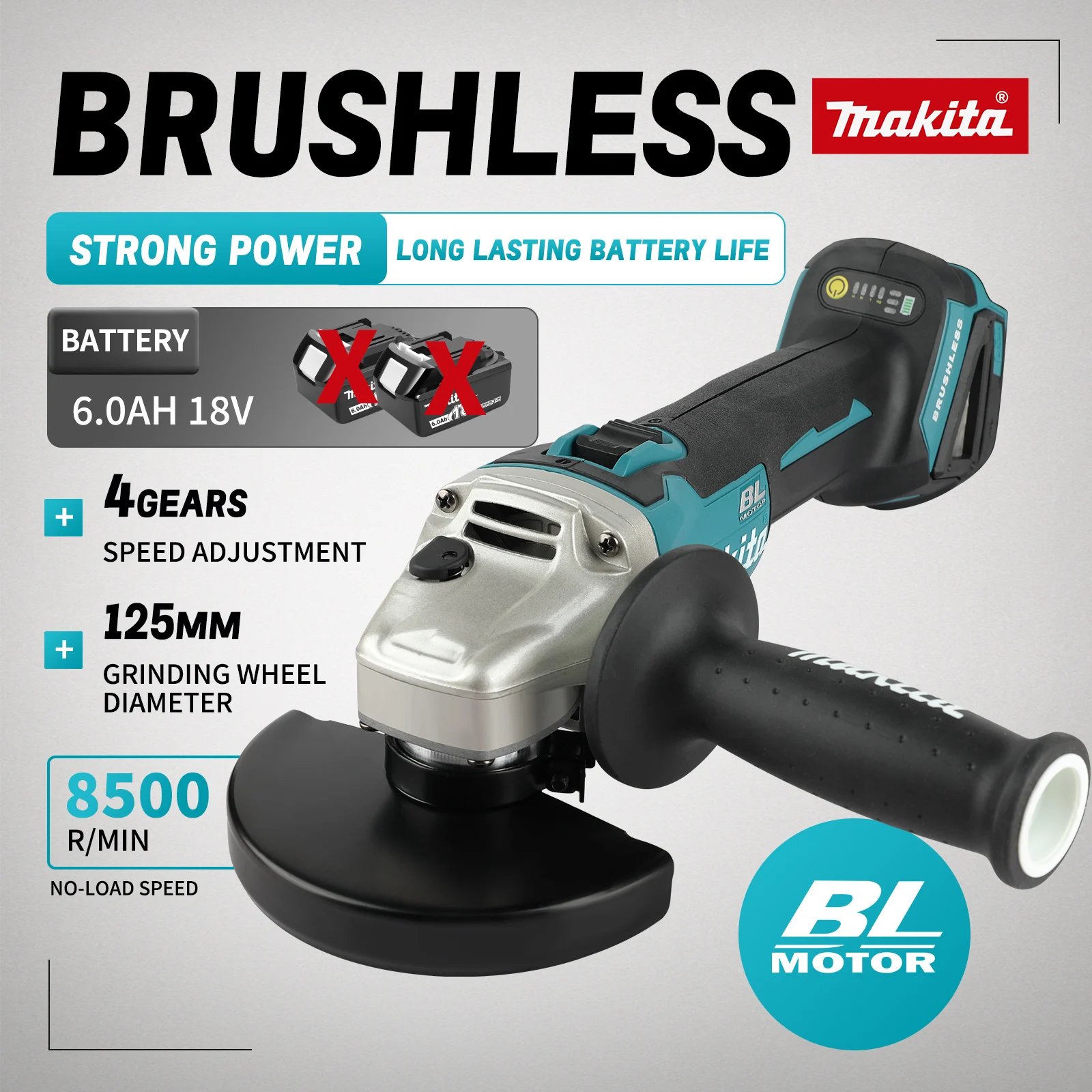 DGA404, amoladora angular eléc - Brushless Angle Grinder Battery Powered reseña y precio