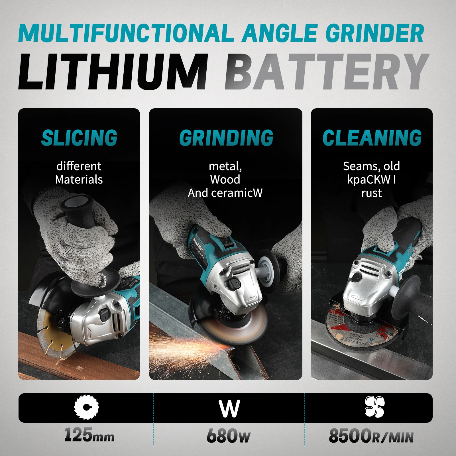DGA404, amoladora angular eléc - Brushless Angle Grinder Battery Powered reseña y precio